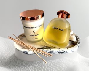 Sweet Vanilla Candle & Amber Noir Diffuser